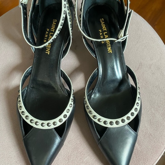 Saint Laurent Shoes - Saint Laurent studded Mary Jane pumps